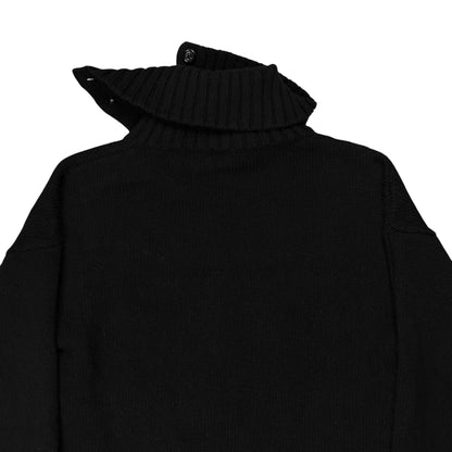 Jil Sander Aymmetric Button Collar Knit Sweater