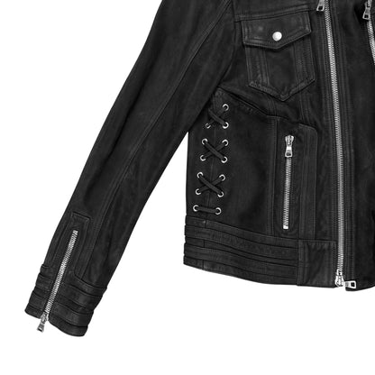 Balmain by Olivier Rousteing Multi Zip Suede Biker Jacket - SS18