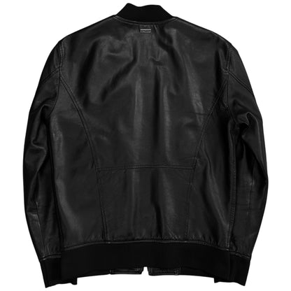 Dirk Bikkembergs Lamb Leather Bomber Jacket