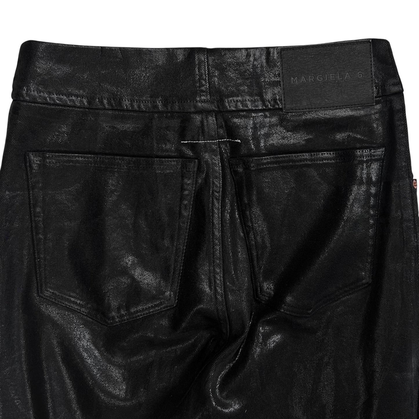 MM6 Maison Margiela Waxed Exposed Button Jeans - SS22