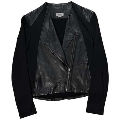 Helmut Lang Asymmetric Panel Leather Jacket - AW11
