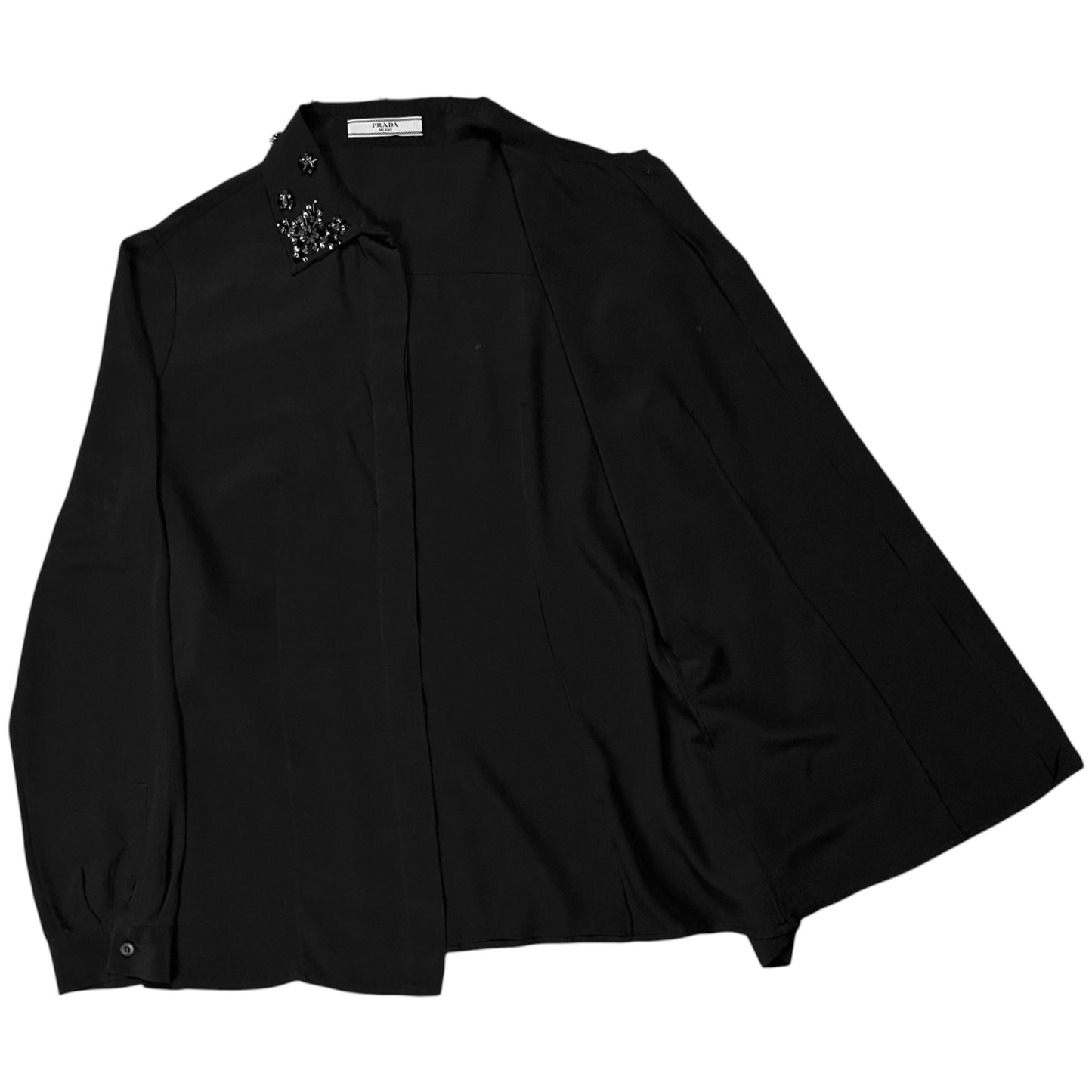 Prada Jewel Collar Silk Shirt - AW12