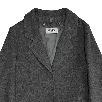 MM6 Maison Martin Margiela Detachable Scarf Collar Cashmere Coat - AW11