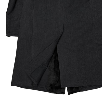 Dries Van Noten Faux Fur Applicated Wool Coat - 2000s