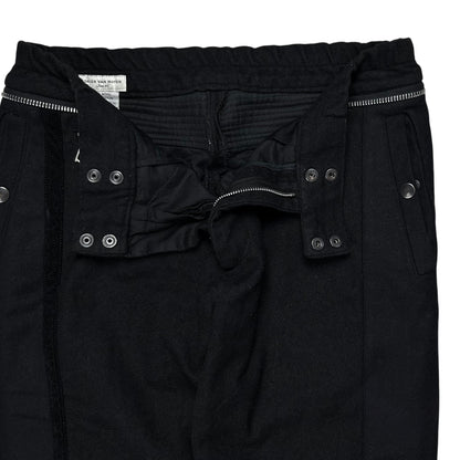 Dries Van Noten Moto Multi Zip Wool Pants - AW14