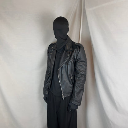 Pierre Balmain Belted Biker Leather Jacket - SS13