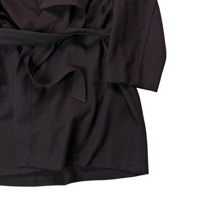 Ann Demeulemeester Belted Leather String Wool Coat - AW02
