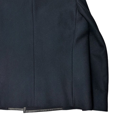 Balenciaga Leather Trimmed Caban Wool Jacket - AW15