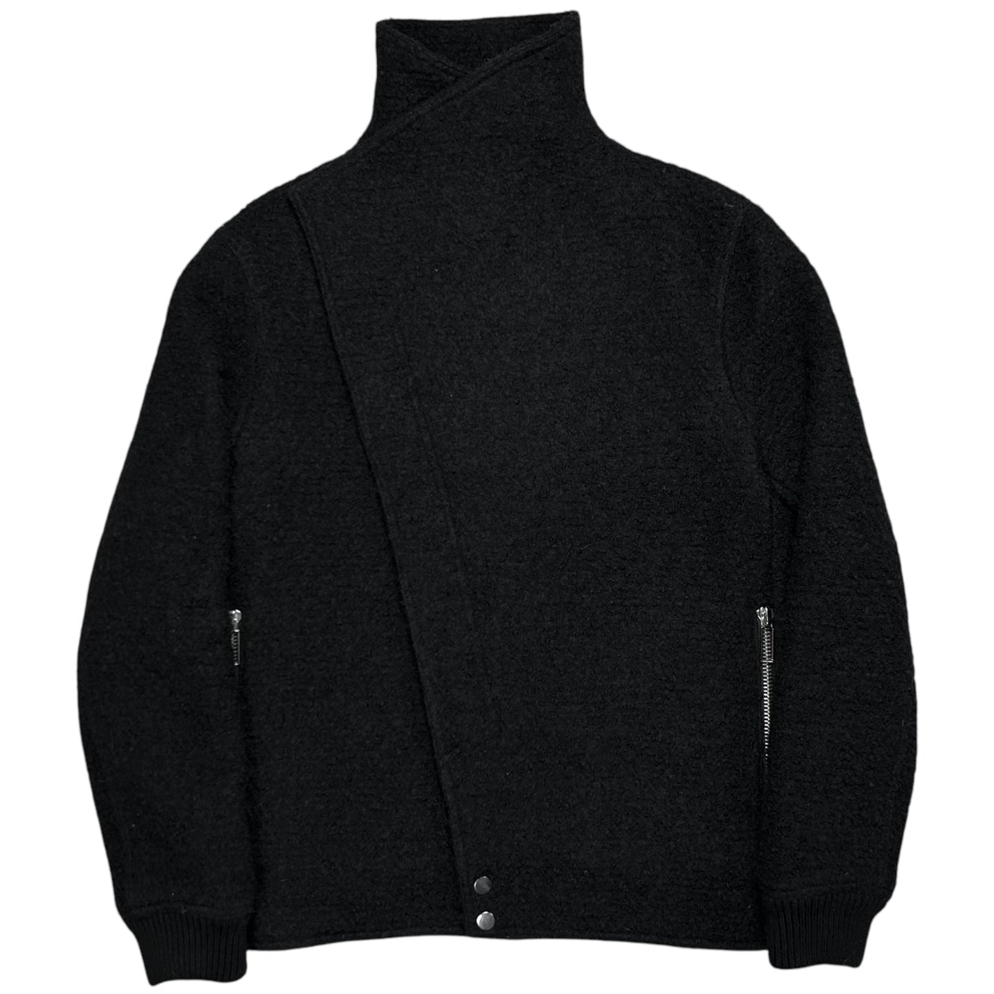 Dior Homme Asymmetric Drape Collar Mohair Jacket - AW09