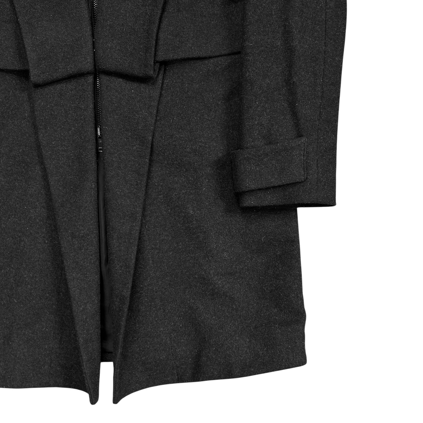 MM6 Maison Martin Margiela Layered Fold Lapel Wool Coat - AW14