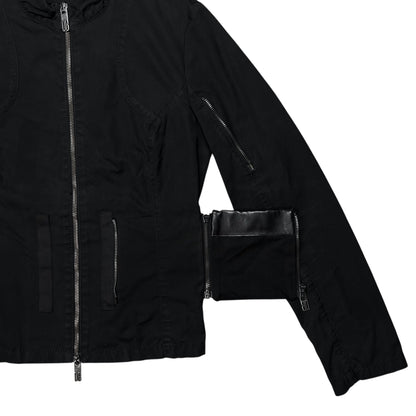 Dirk Bikkembergs Detachable Leather Pocket Work Jacket