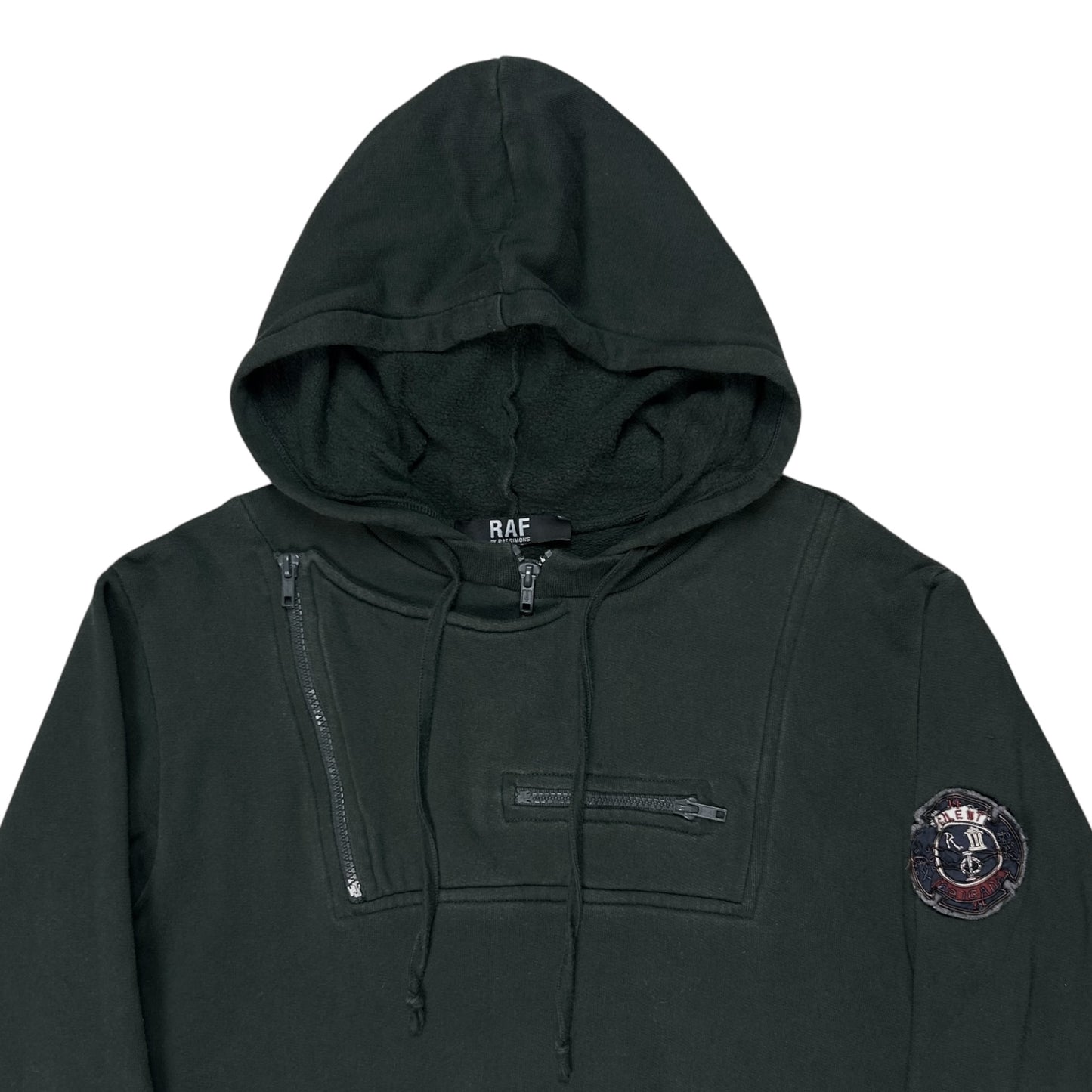 RAF by Raf Simons Multi Zip Crest Hoodie - 2010s