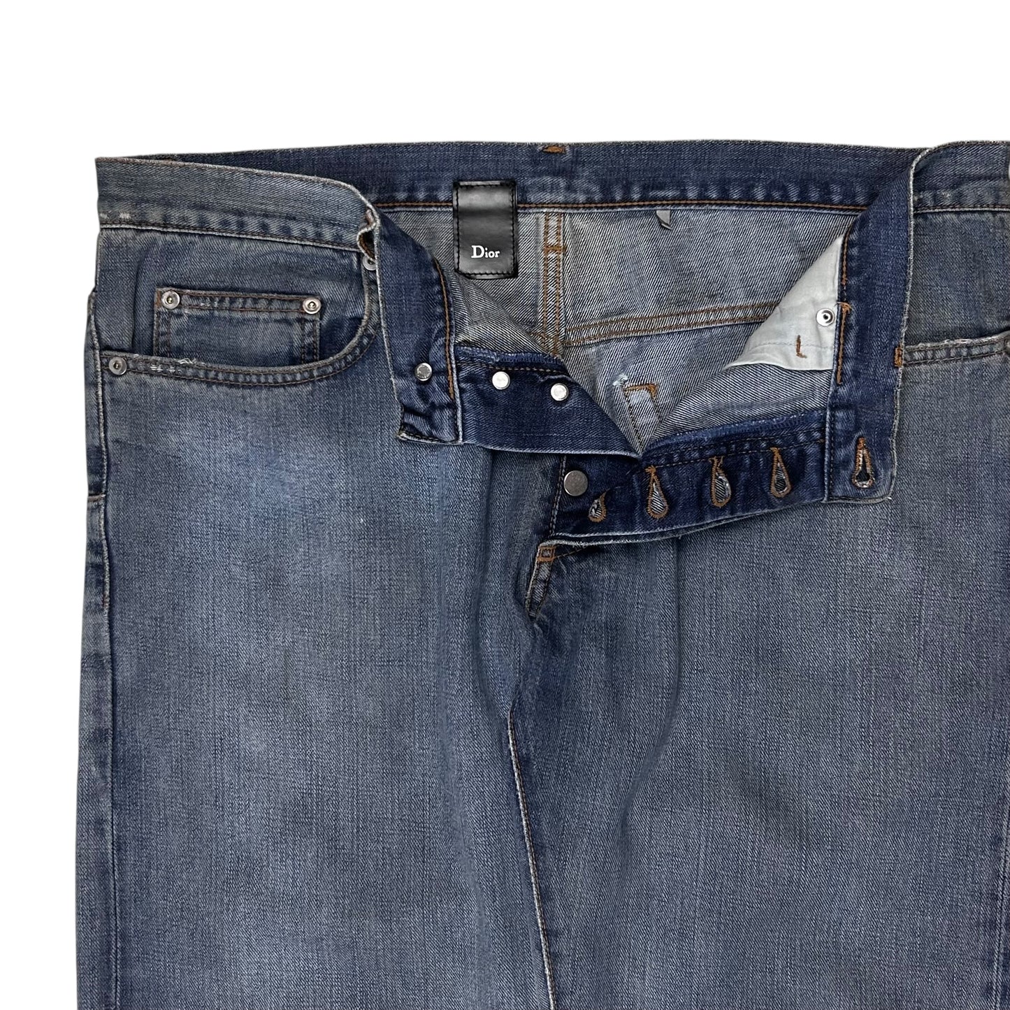 Dior Homme Silver Wax Straight Jeans - SS09