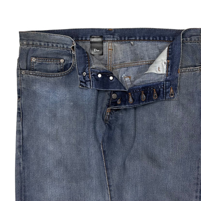 Dior Homme Silver Wax Straight Jeans - SS09