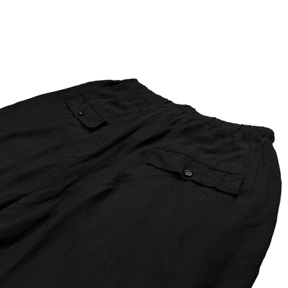 Yohji Yamamoto Elongated Drawstring Rayon Shorts - SS19