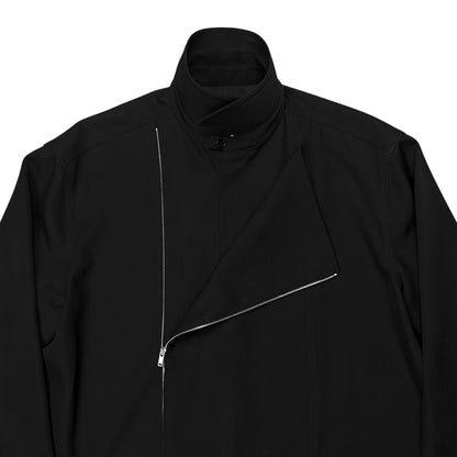 Jil Sander Asymmetric Zip Gabardine Shirt - AW22