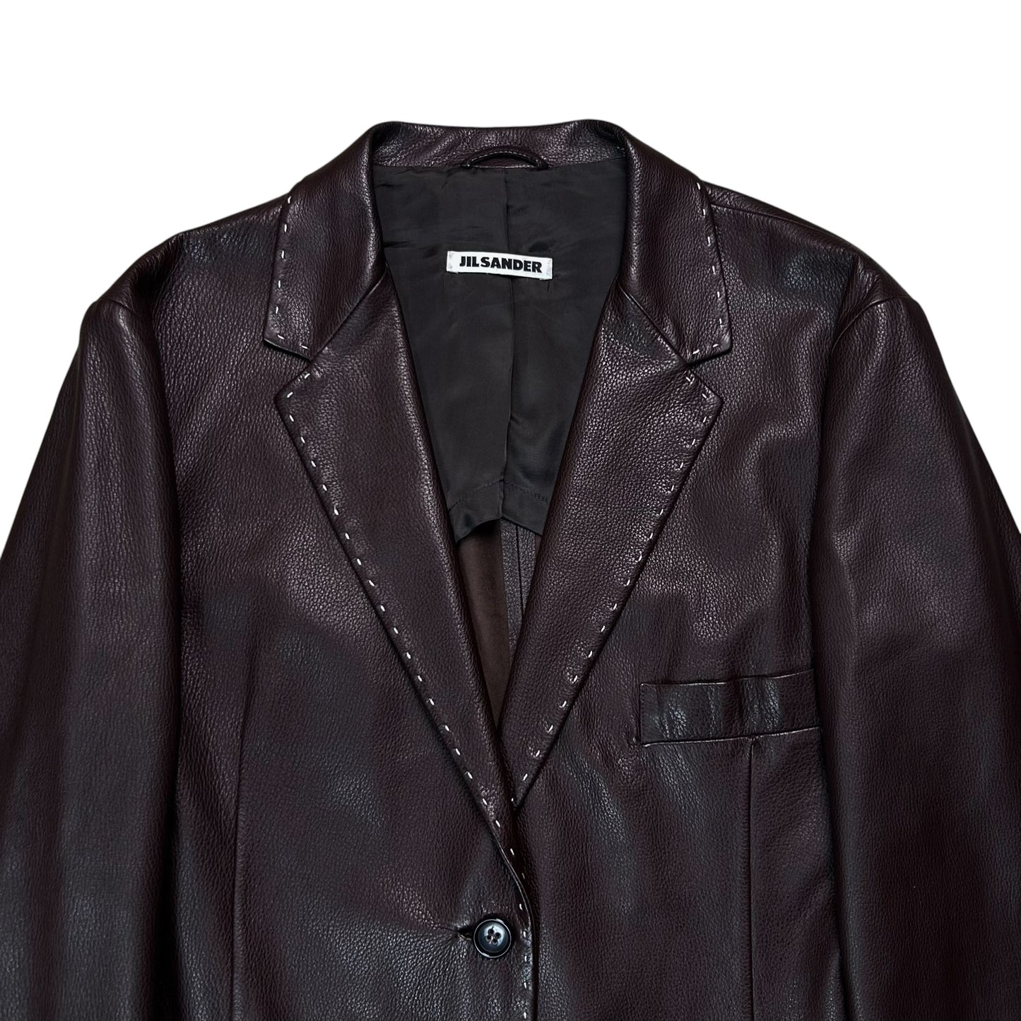Jil Sander Contrast Stitch Leather Blazer - SS02