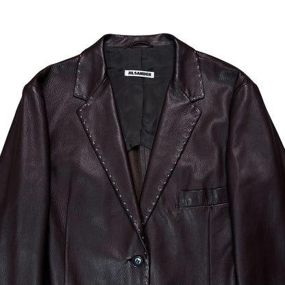 Jil Sander Contrast Stitch Leather Blazer - SS02