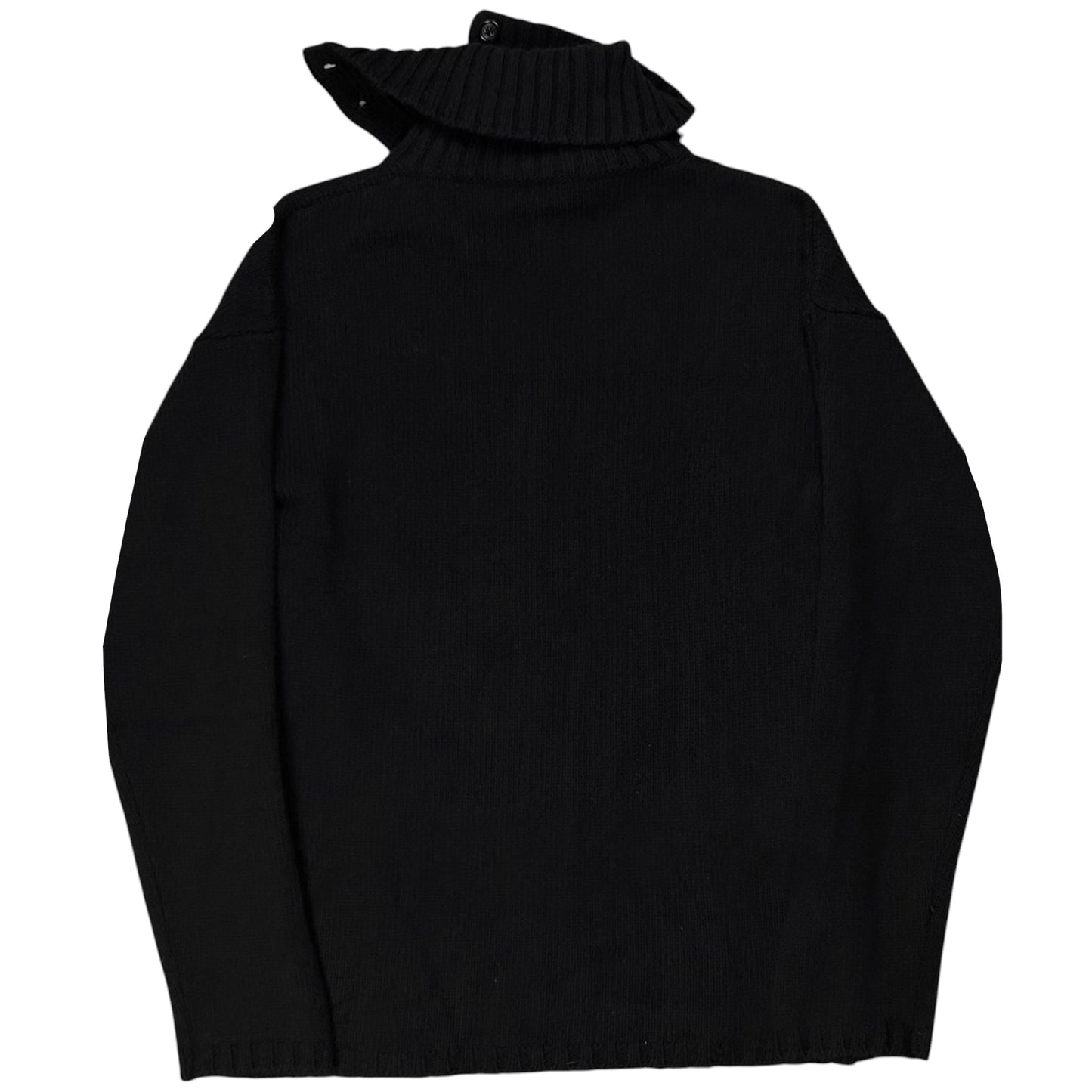 Jil Sander Aymmetric Button Collar Knit Sweater