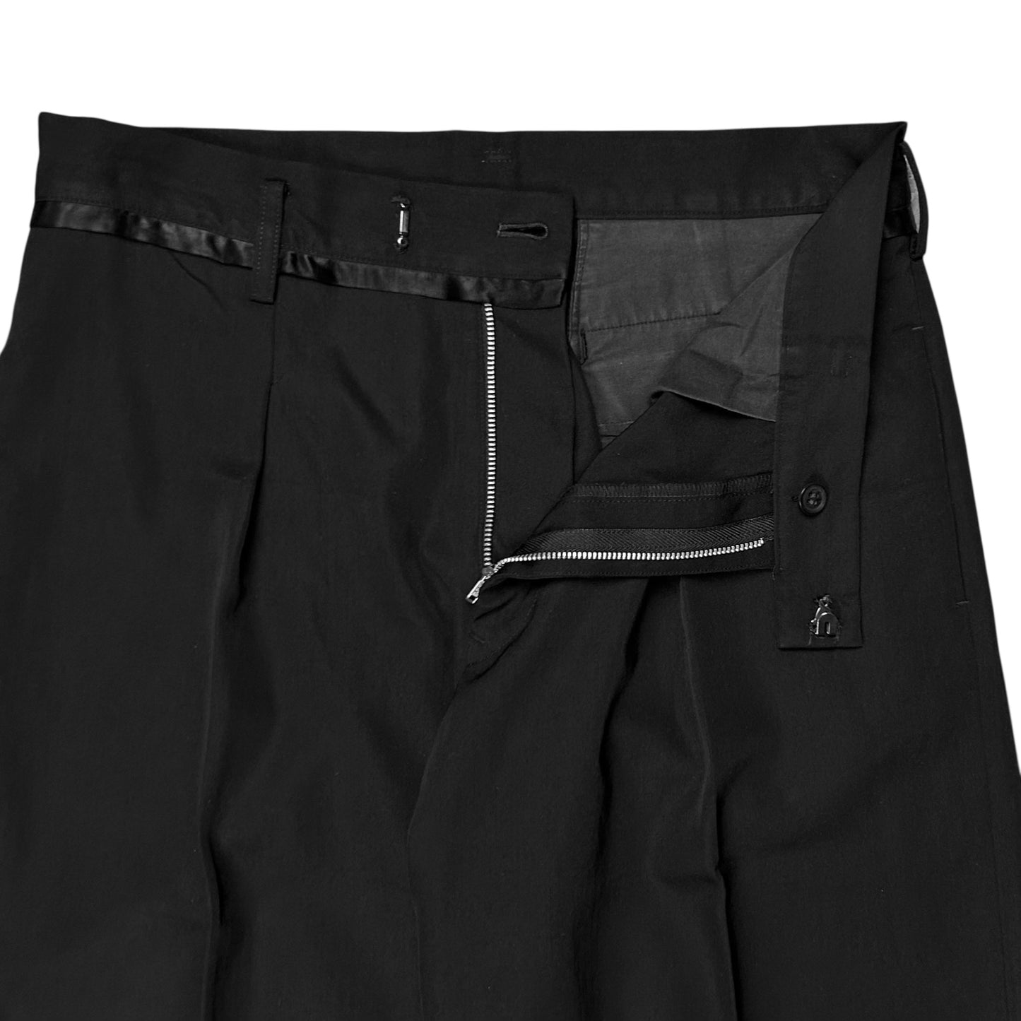 Y‘s by Yohji Yamamoto Wide Silk Trimmed Trousers
