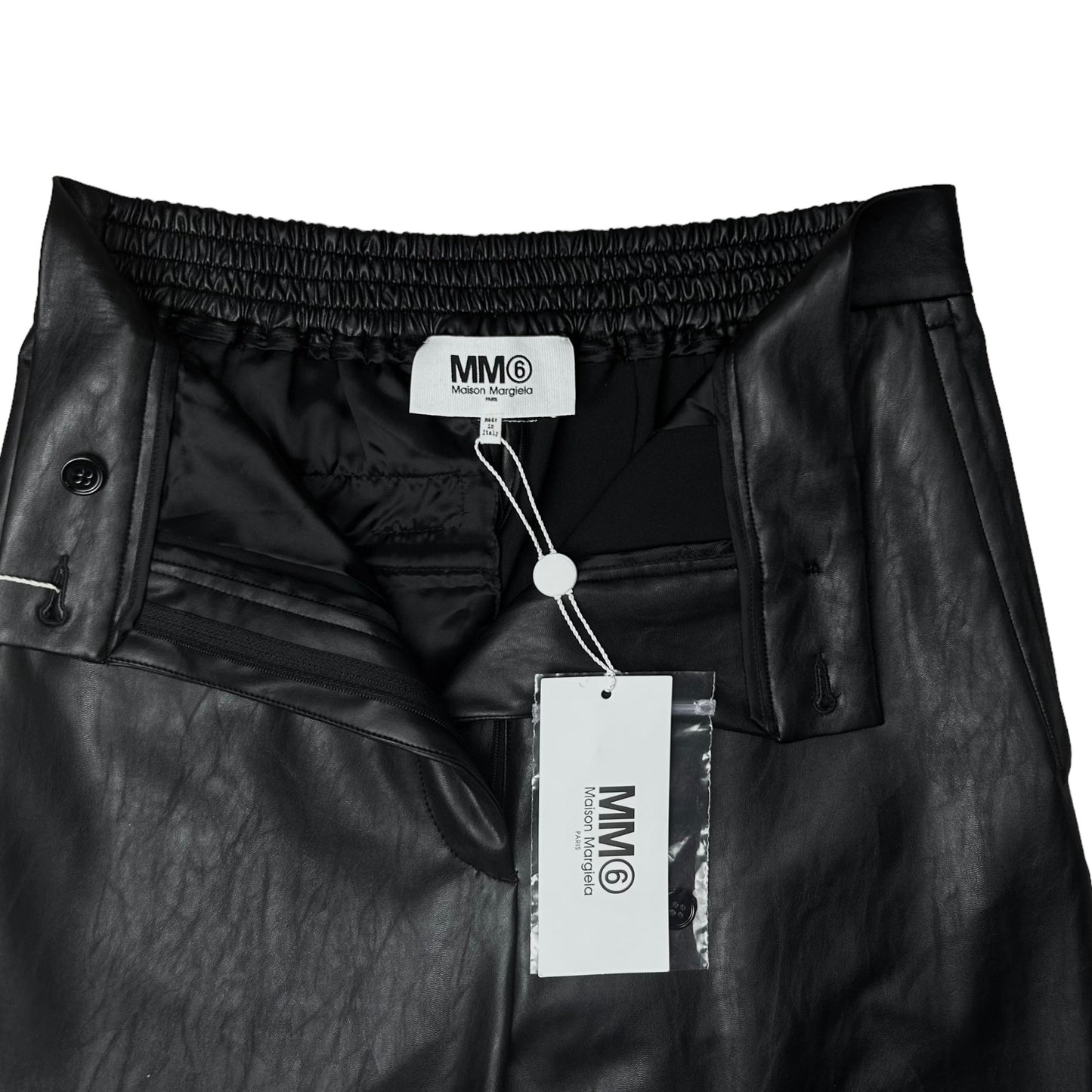 Maison Margiela MM6 Hybrid Waist Vegan Leather Pants - AW21