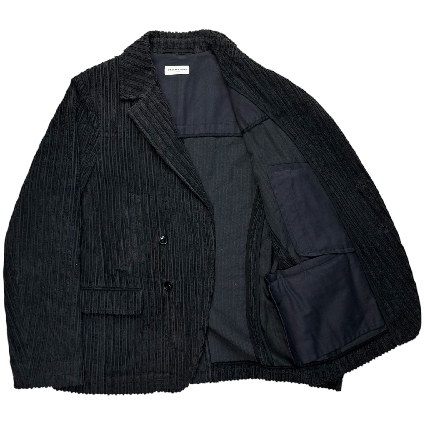 Dries Van Noten Asymmetric Corduroy Blazer