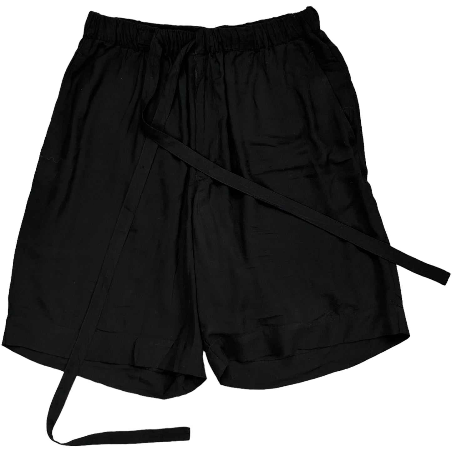 Yohji Yamamoto Elongated Drawstring Rayon Shorts - SS19