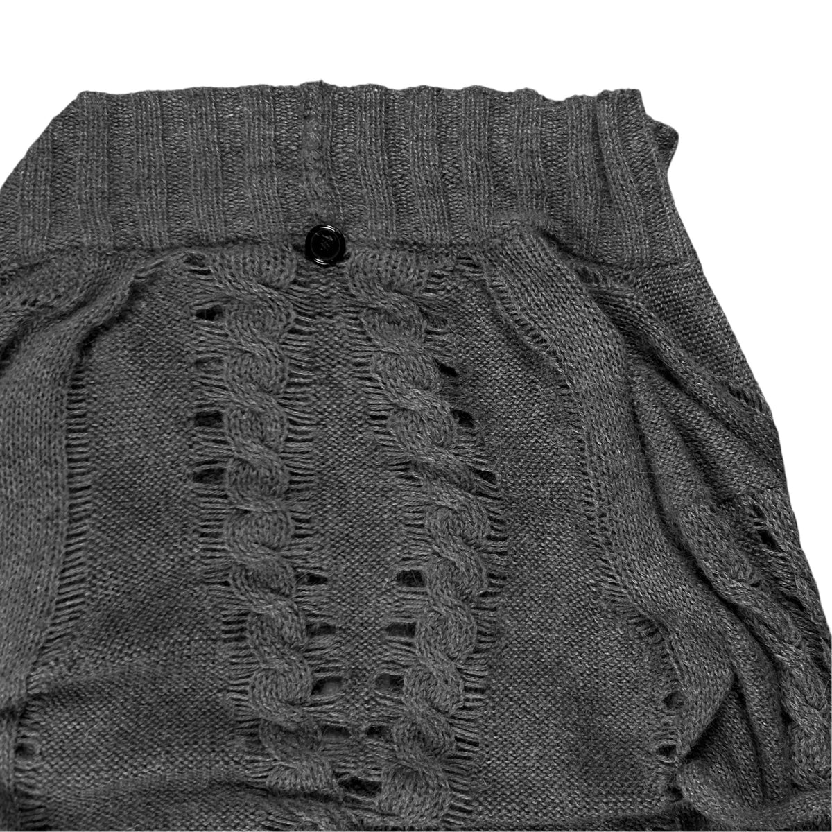 Ann Demeulemeester Asymmetric Buttoned Strap Alpaca Knit Sweater - AW10