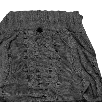Ann Demeulemeester Asymmetric Buttoned Strap Alpaca Knit Sweater - AW10