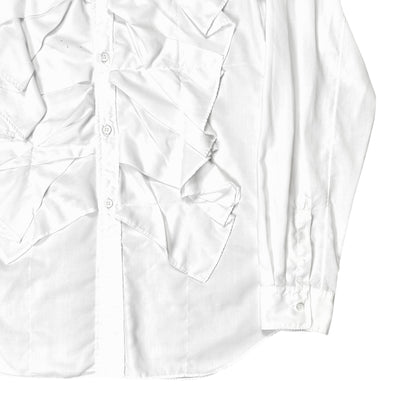 Comme des Garcons Black Patchwork Ruffle Shirt - SS21