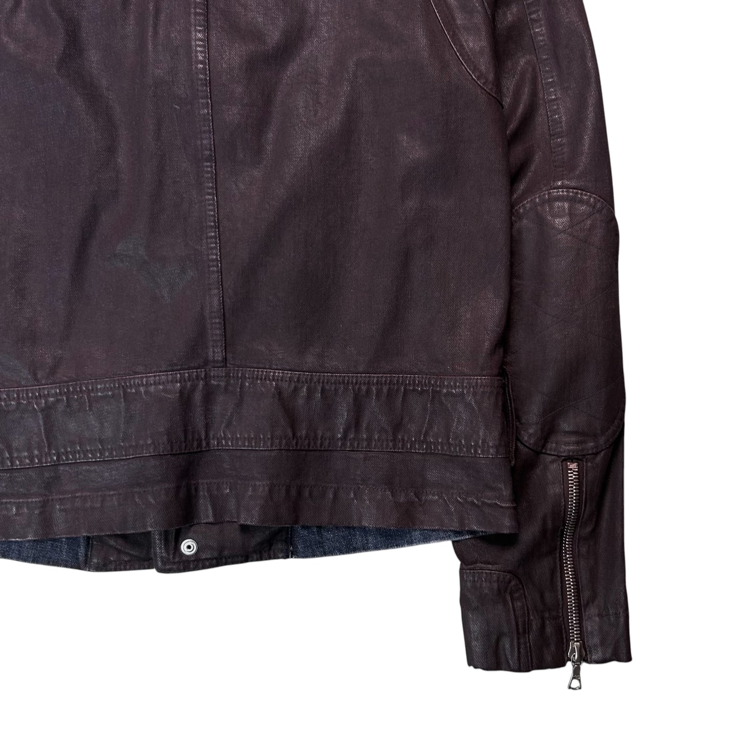 Dries Van Noten Waxed Multi Zip Biker Jacket - AW14