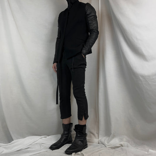 Ann Demeulemeester Waist String Button Hem Capri Shorts - 90s