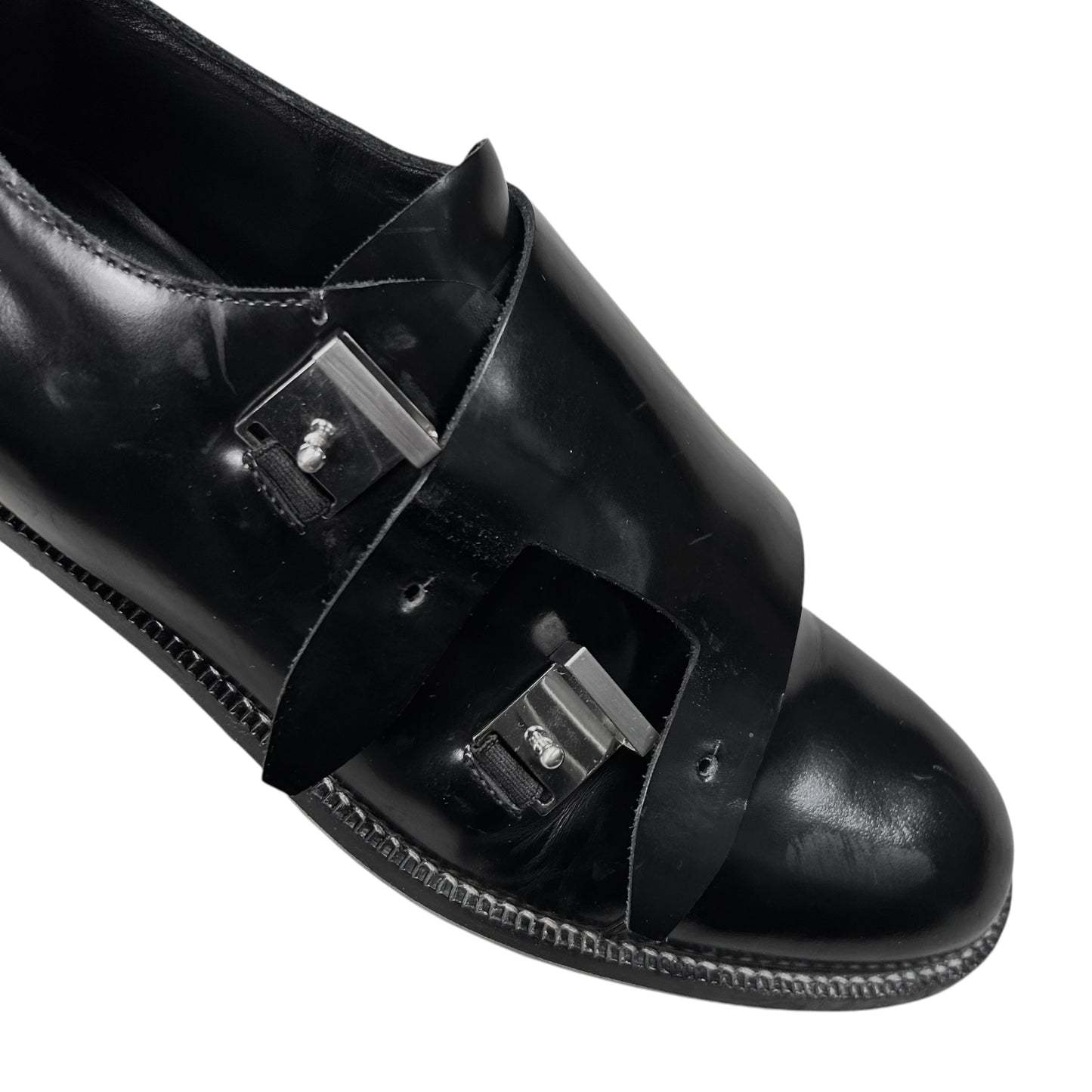 Balenciaga Contrast Sole Monk Strap Derbies - SS16