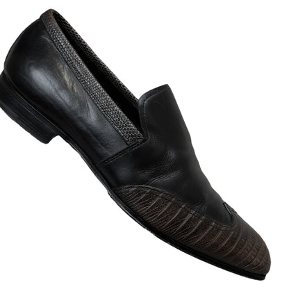 Prada Two Tone Scale Loafers