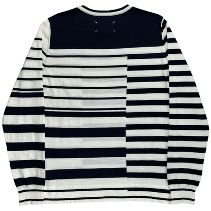 Maison Margiela Asymmetric Marine Stripe Wool Sweater - SS16