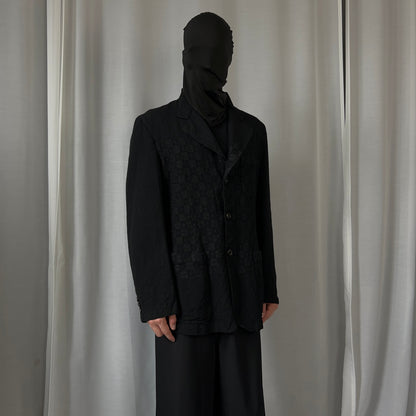 Comme des Garcons Homme Embroidered Check Blazer - AW02