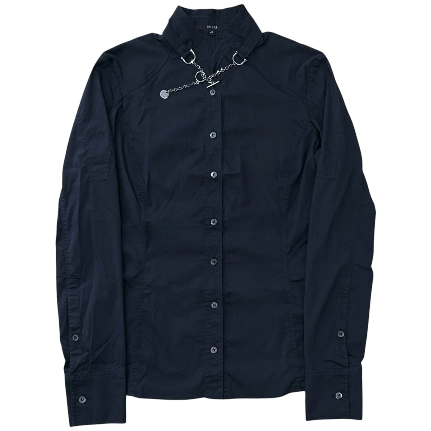 Gucci by Tom Ford Chain Collar Shirt - 2000s
