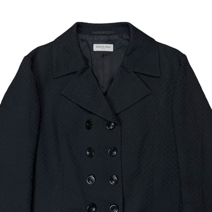 Dries Van Noten Cropped Double Breasted Jacquard Blazer - AW05