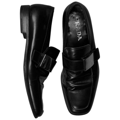 Prada Metal Bar Loafers