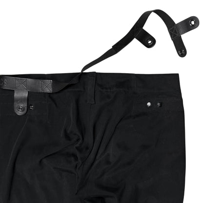 Dirk Bikkembergs Leather Harness Moleskin Pants