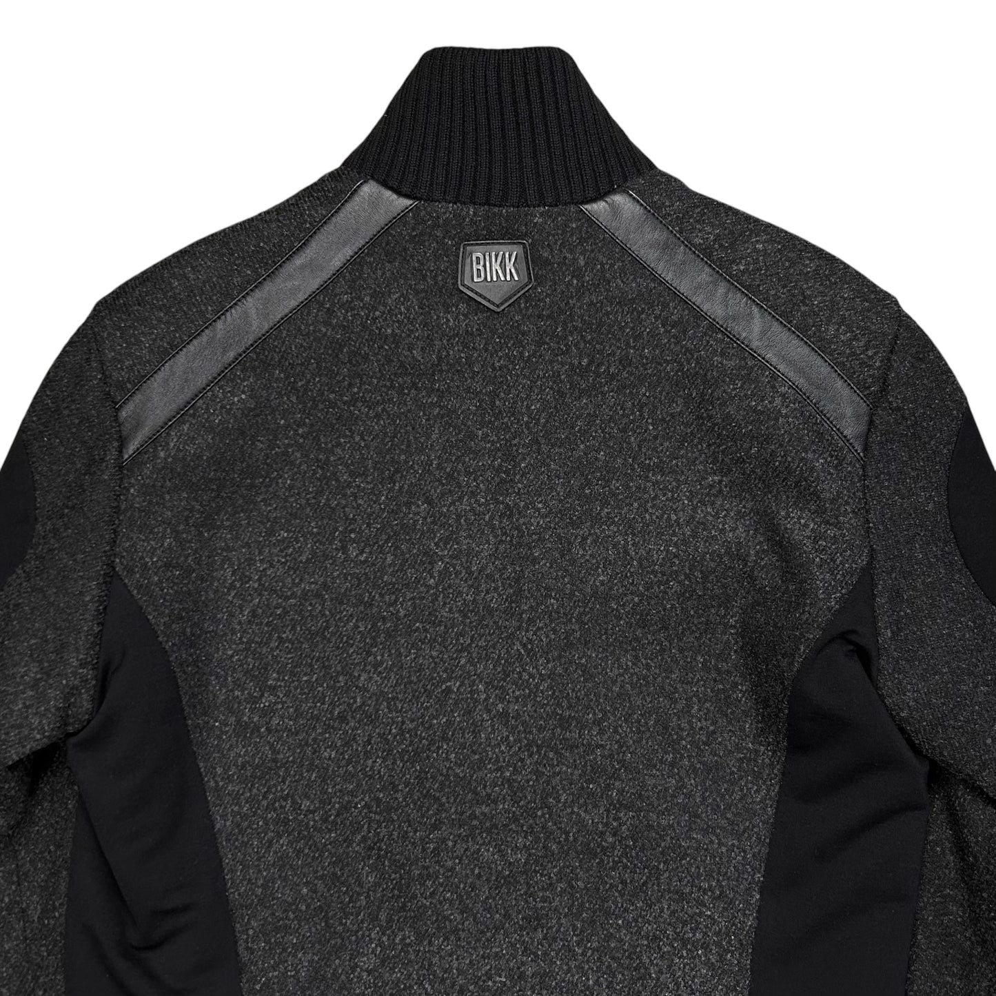 Dirk Bikkembergs Multi Fabric Padded Panel Zip Sweater