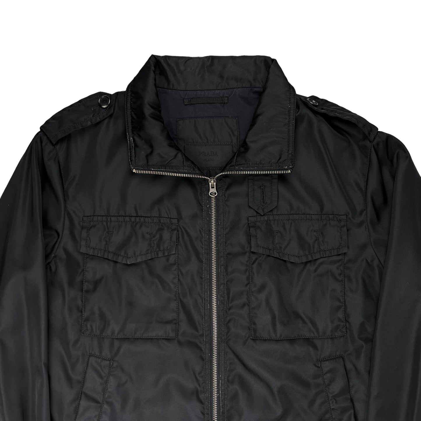 Prada Cropped Cargo Flight Jacket - AW05