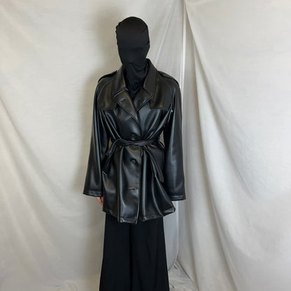 Maison Margiela Belted Vegan Leather Blazer - AW19