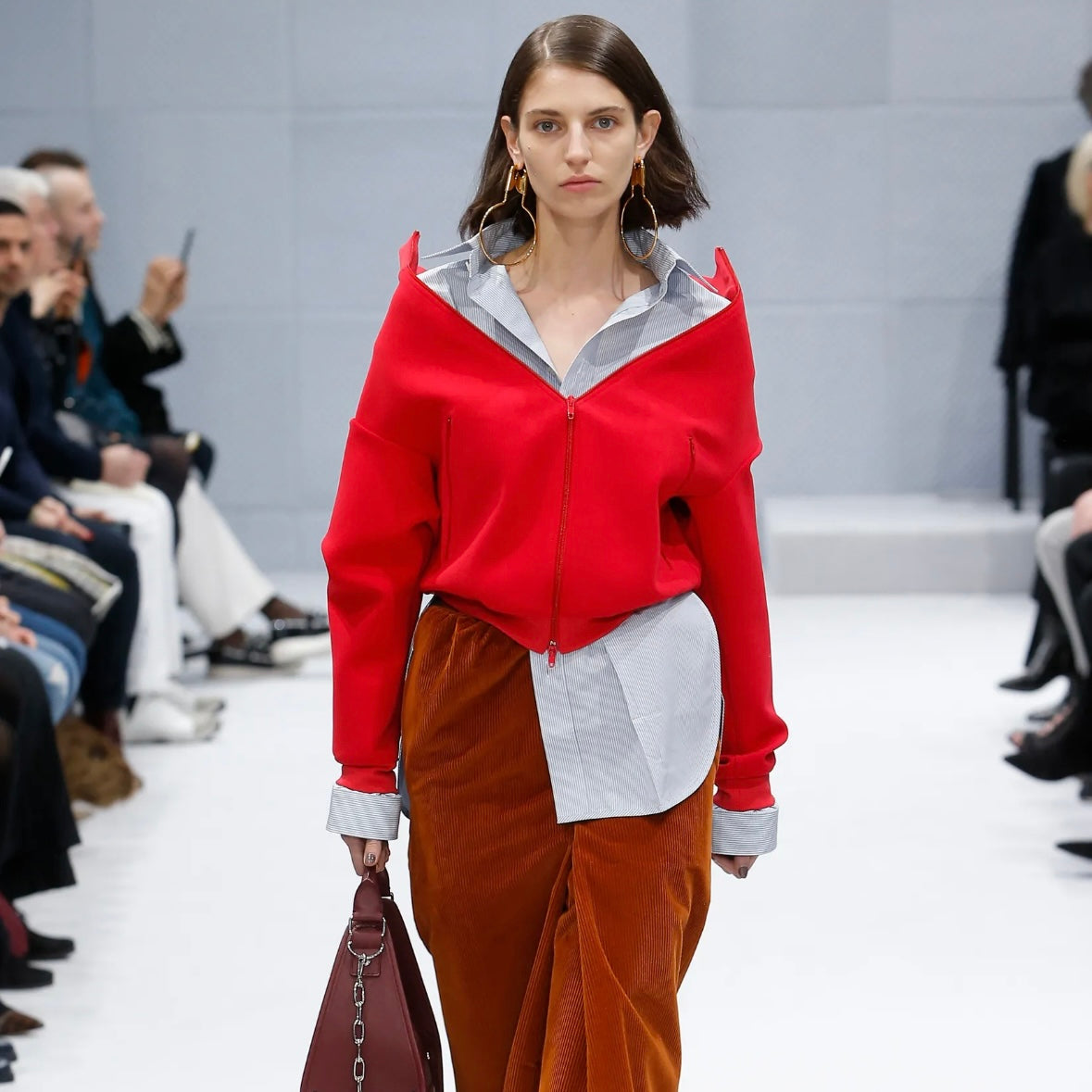 Balenciaga Off Shoulder Track Jacket - AW16