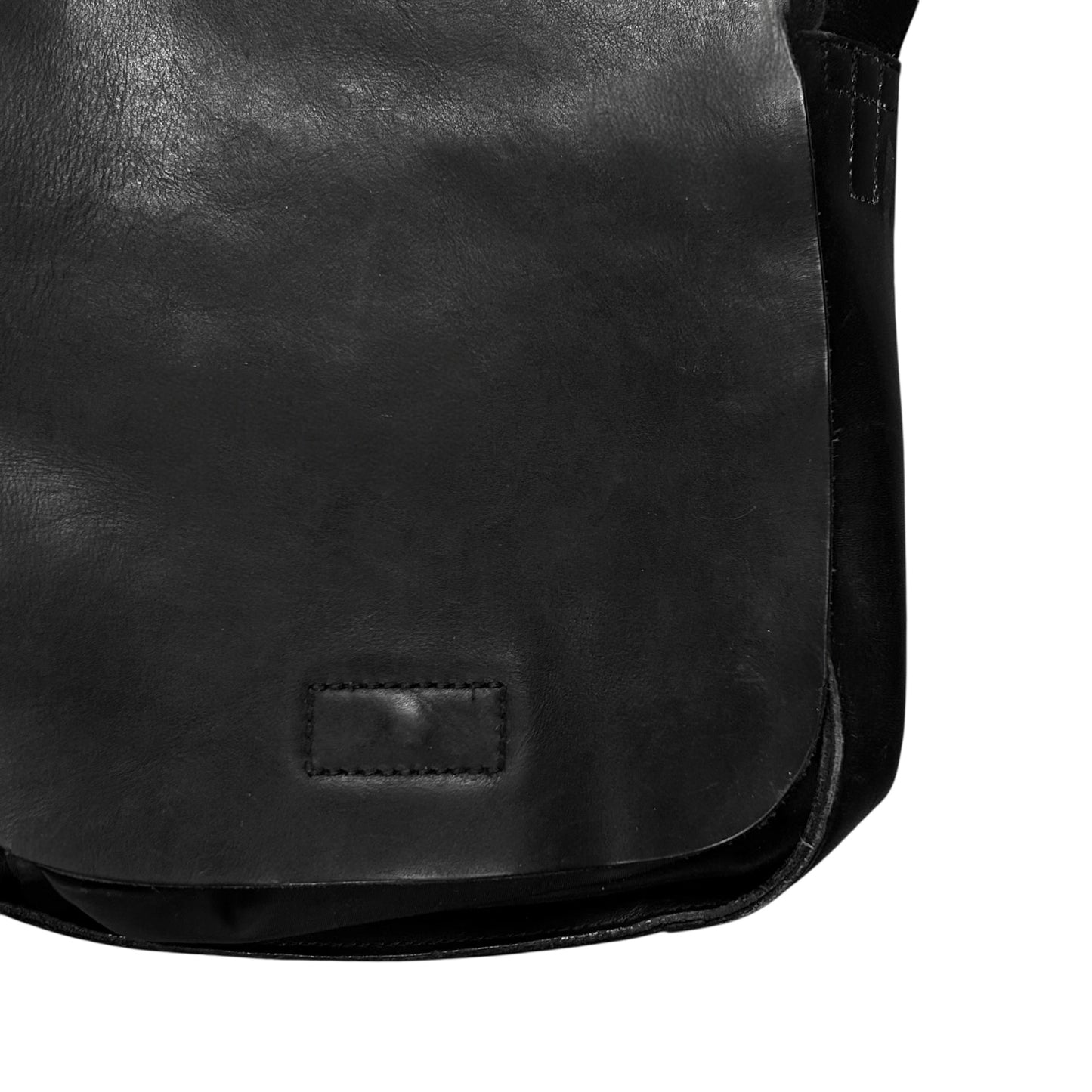 Y'Saccs Yohji Yamamoto Leather Flap Nylon Bag