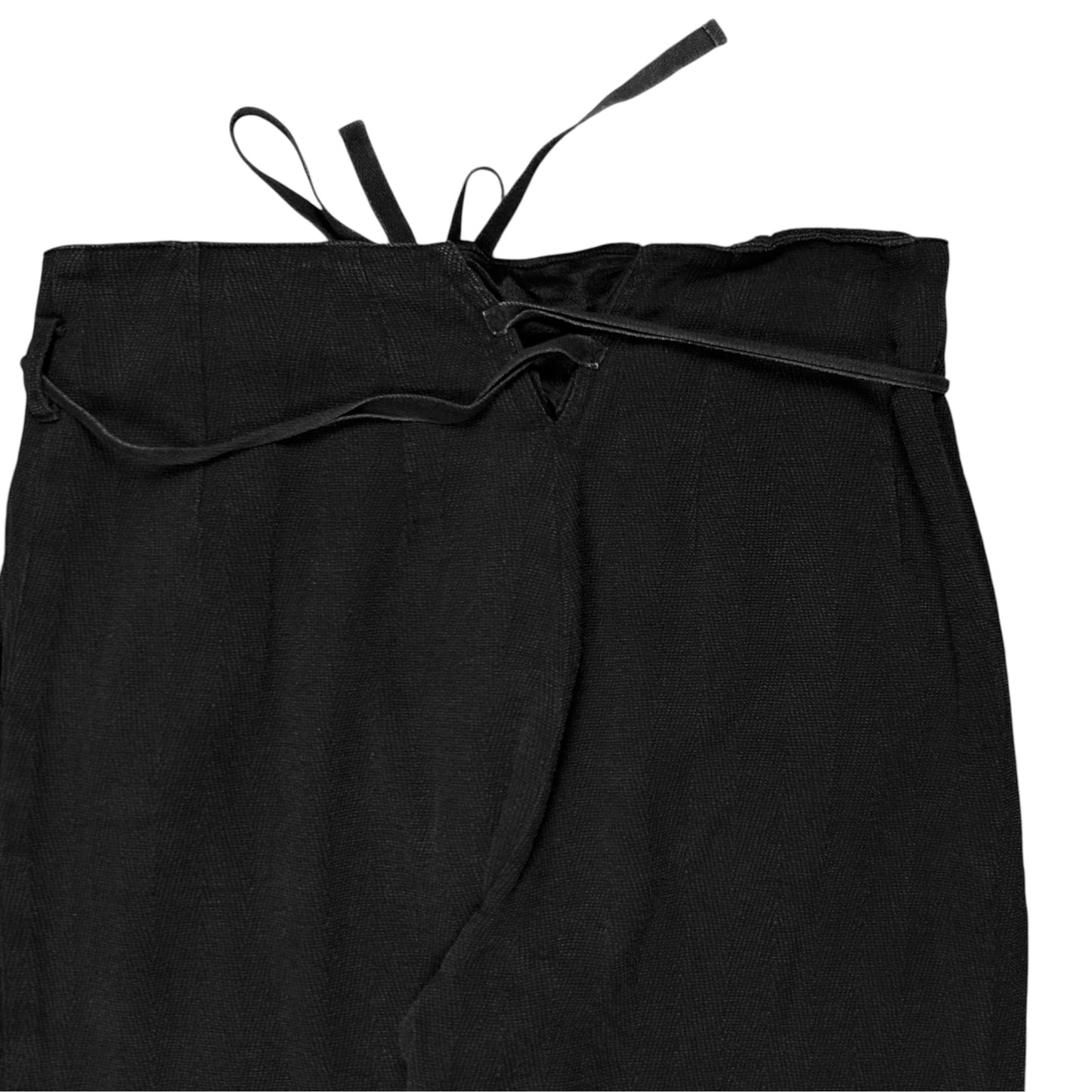 Ann Demeulemeester Waist String Button Hem Capri Shorts - 90s