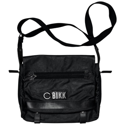 Dirk Bikkembergs Waxed Metal Patch Bag