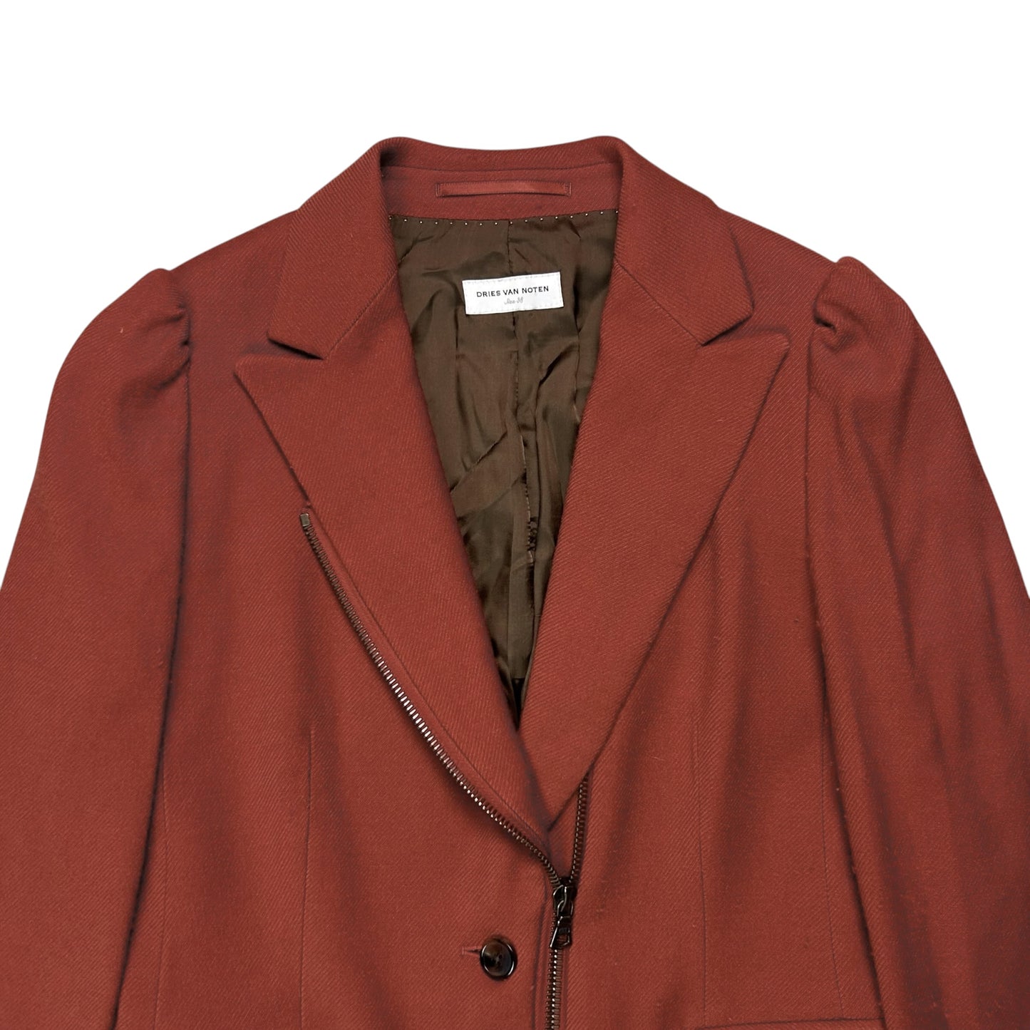 Dries Van Noten Zip Brushed Wool Blazer - AW11