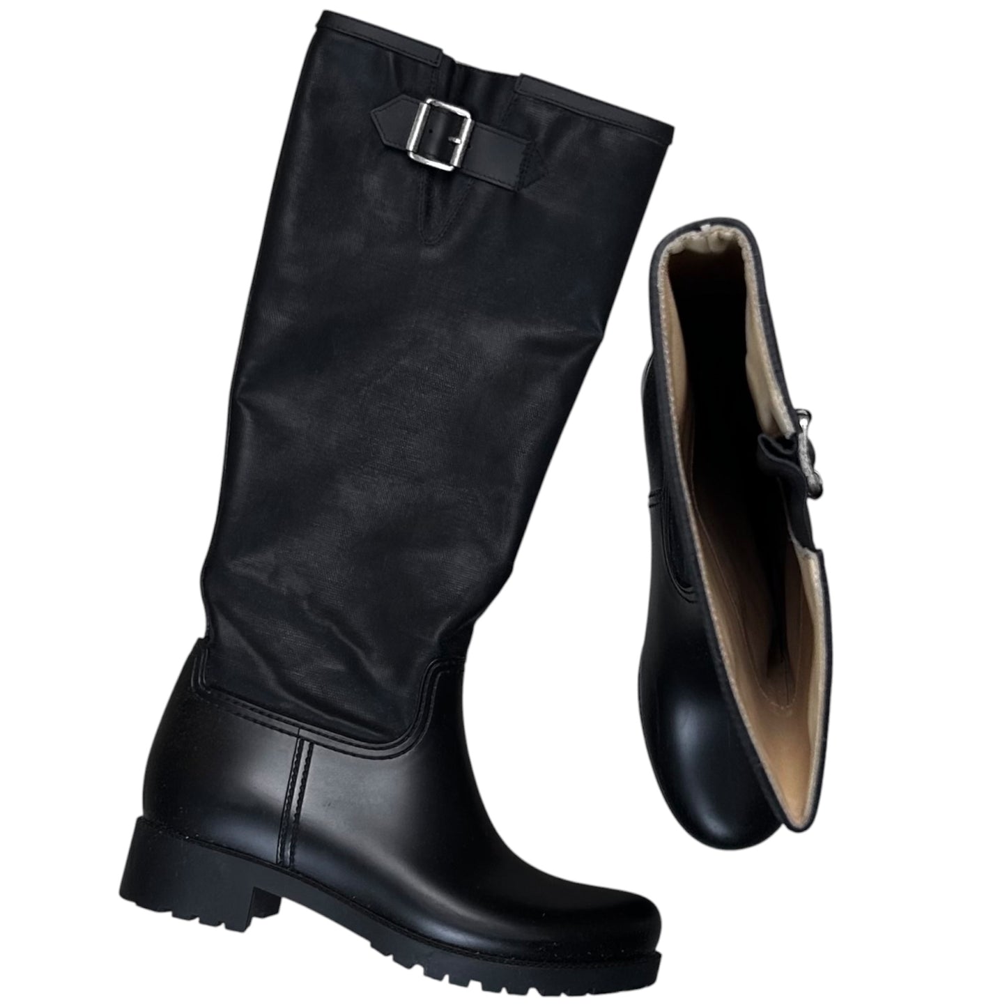 MM6 Maison Martin Margiela Waxed Shaft Rider Boots - AW14