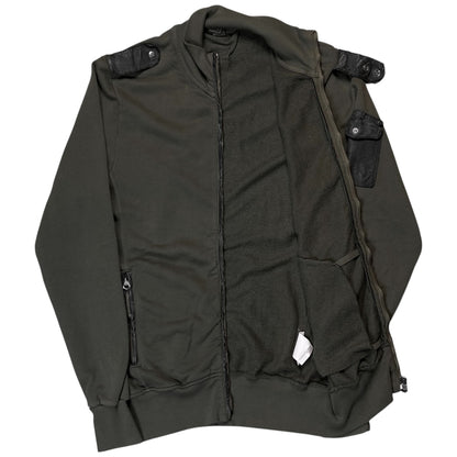Dirk Bikkembergs Leather Strap Military Zip Sweater - SS09